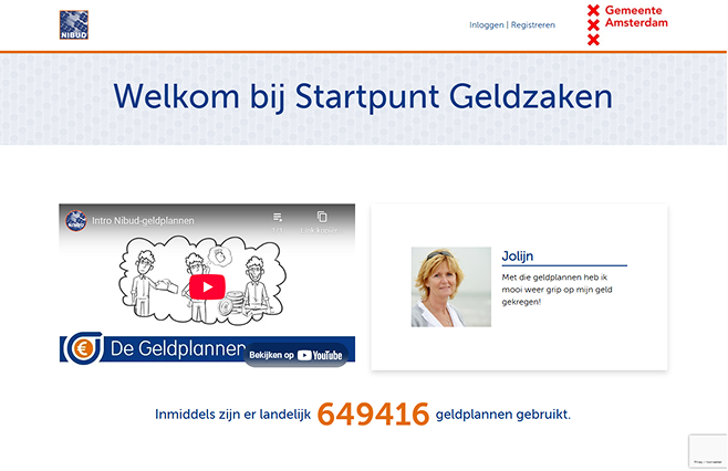 Screenshot Startpunt Geldzaken
